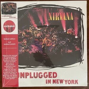 너바나 mtv unplugged lp(purple)
