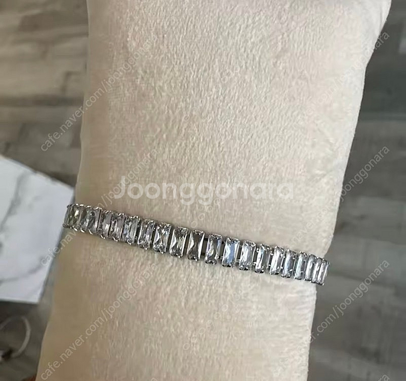 스퀘어 은팔찌 18cm 새상품--0