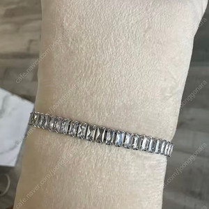 스퀘어 은팔찌 18cm 새상품
