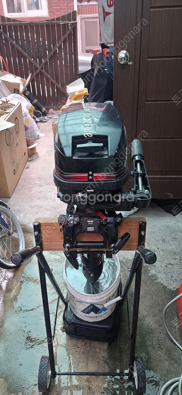 고무보트 쿠마 360 무보강 알판 + 머큐리 미제15마...--2
