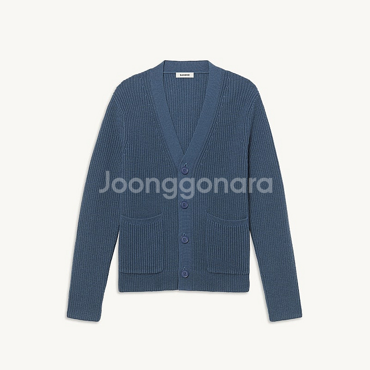[정품] 산드로옴므 22fw 블루 그레이 컬러 가디건 ...--9