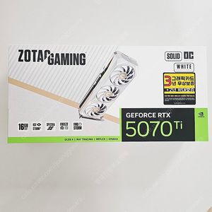 ZOTAC GAMING 지포스 RTX 5070 Ti SOLID CORE OC WHITE 16GB [고주파 없음]