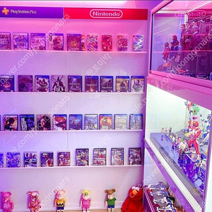 플스, 닌텐도 게임 타이틀 전면 책장겸 디피 거치대 판매합니다