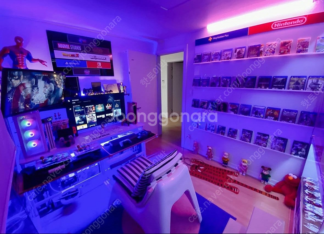 플스, 닌텐도 게임 타이틀 전면 책장겸 디피 거치대 판매합니다--1