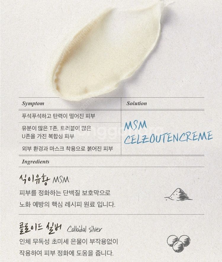 반데르피게 MSM 유황솔트크림 60ml (미개봉 새제품...--4