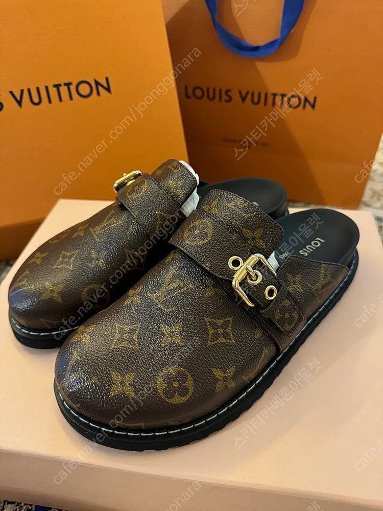 루이비통 뮬 슬리퍼 코지플랫 39 새상품 풀박스 영수증 있음 이미지