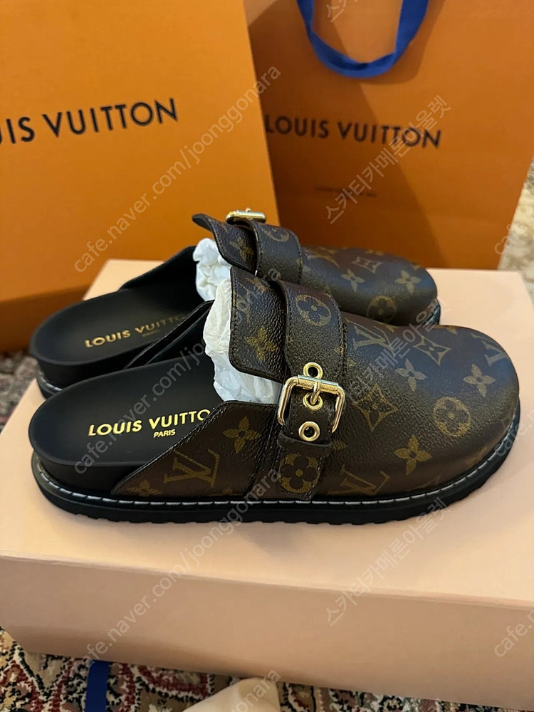 루이비통 뮬 슬리퍼 코지플랫 39 새상품 풀박스 영수증 있음 이미지