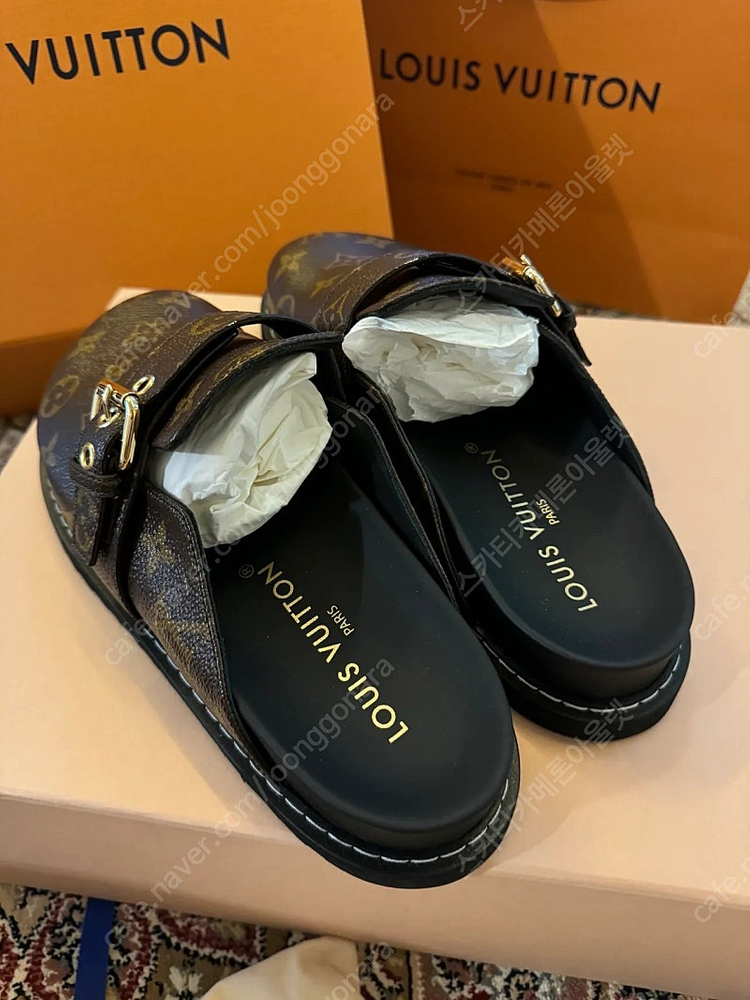 루이비통 뮬 슬리퍼 코지플랫 39 새상품 풀박스 영수증 있음 이미지