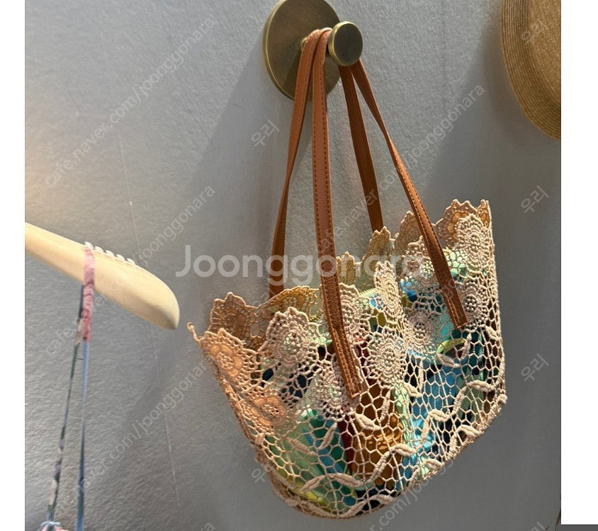 마리틀 덴텔라 모티브 삭 (레이스 토트백), BR 브런...--1
