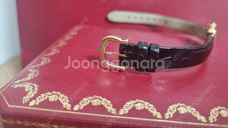 까르띠에 탱크 루이 미니 18k 골드 시계 풀박스 91...--8