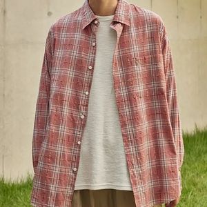 3] 발루트 오버체크 셔츠 핑크