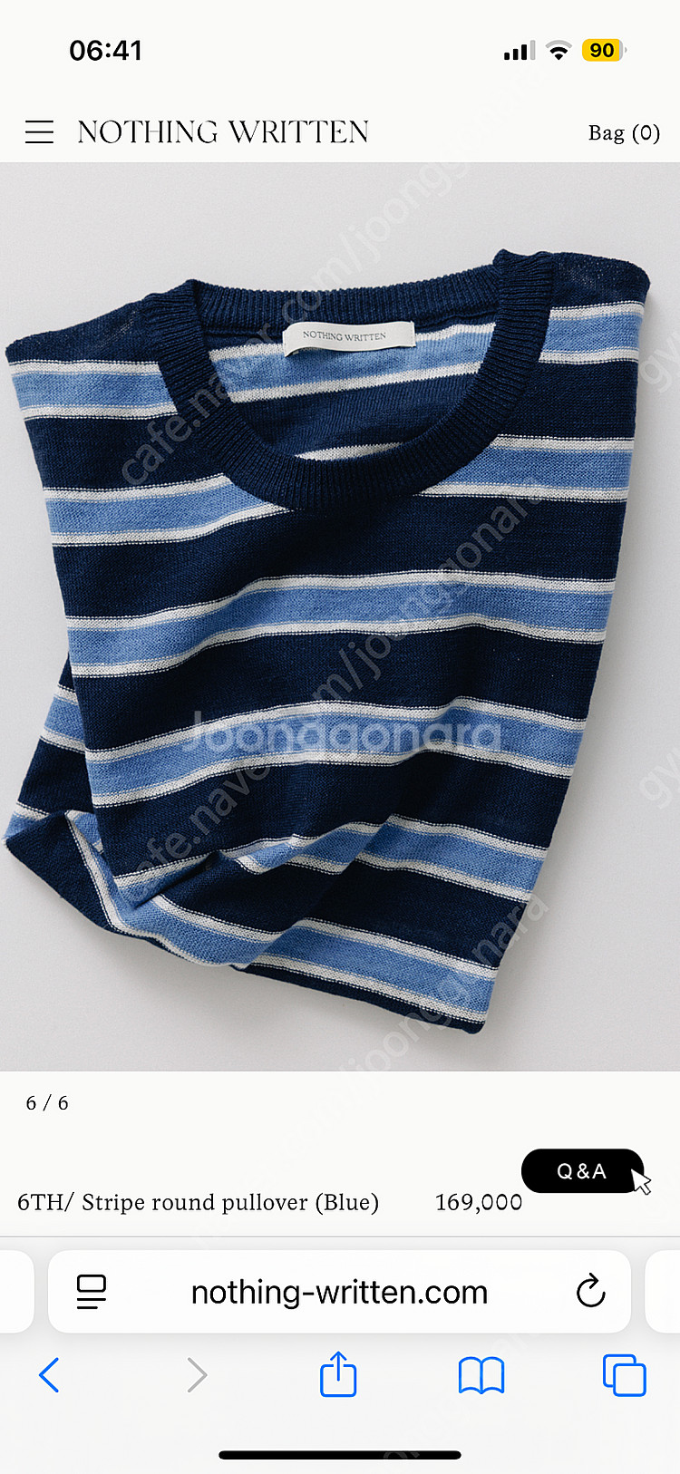 낫띵리튼 stripe round pullover (bl...--0