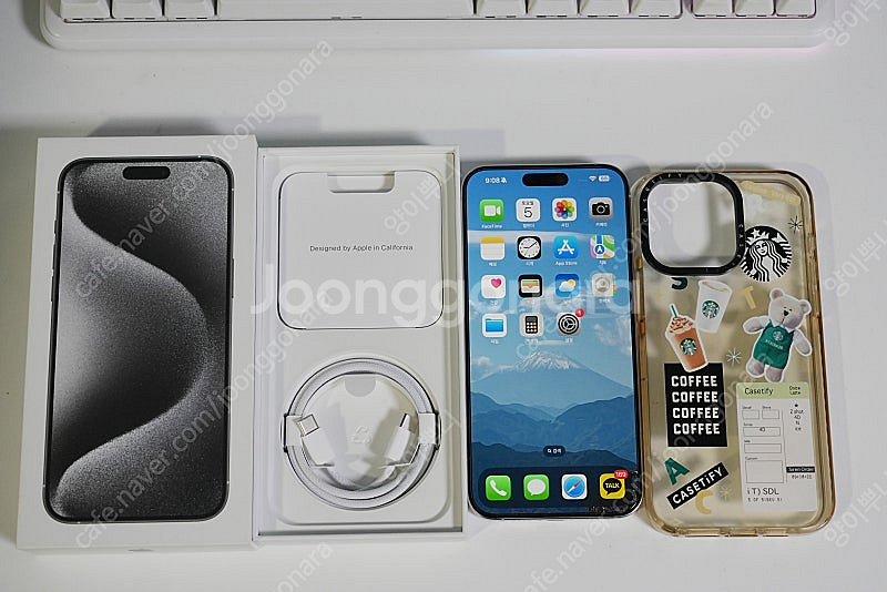 아이폰15프로맥스 화이트티타늄 512GB 애플케어플러스 팝니다--0