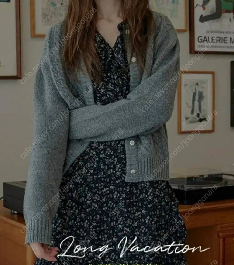 보카바카 원피스 블랙 원피스 플라워프릴 원피스 랩 이미지