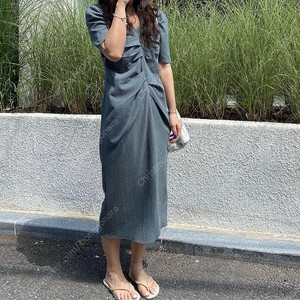 히솝 올리비아 드레스 s (블루그레이패턴)