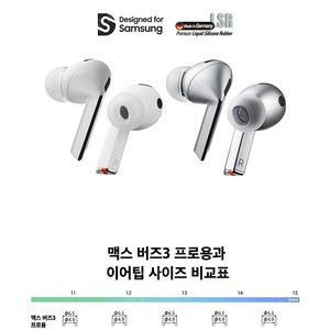 아즈라 맥스 for 버즈3 프로 이어팁 M + ML + L 세트