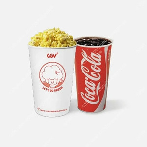 CGV 스몰 세트 (팝콘m + 탄산 음료m) 5500원에 팝니다
