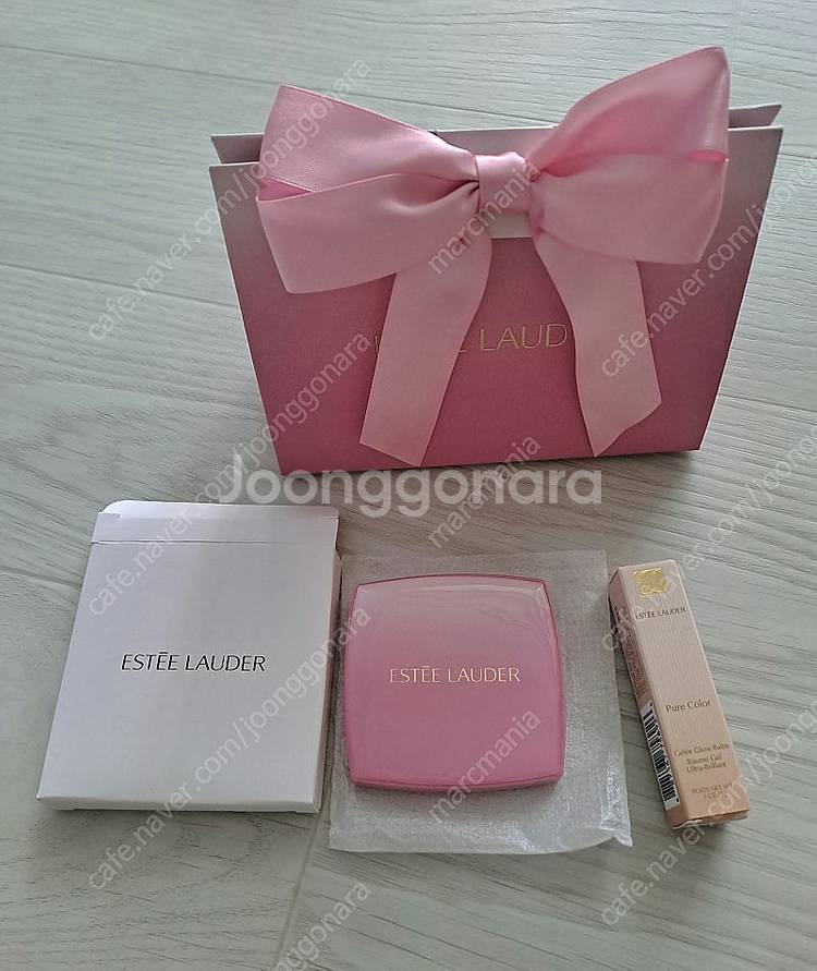 에스티로더 글로우밤 (벨마카롱) 핑크거울세트 판매합니다--0