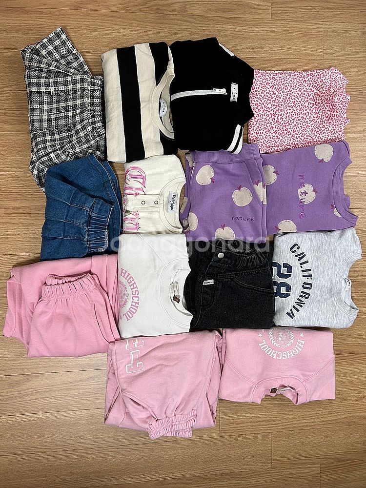 여아 XL,130사이즈 긴옷 일괄(크롭티 다수,콤마,에...--0