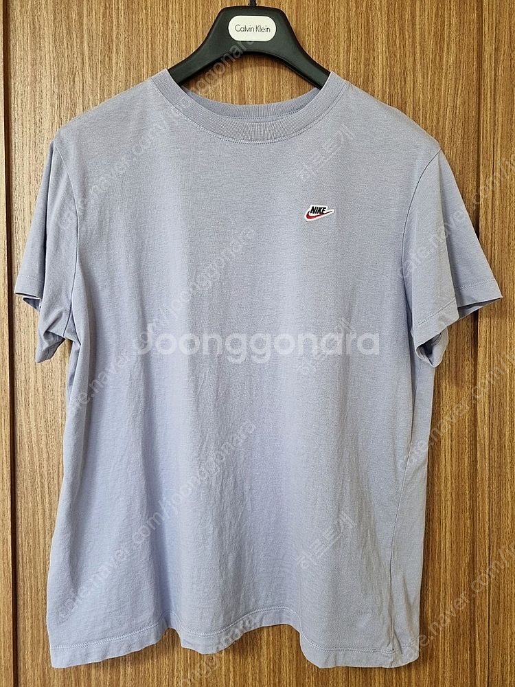 NIKE 나이키 스포츠 웨어 패치 로고 스카이 블루 반...--0
