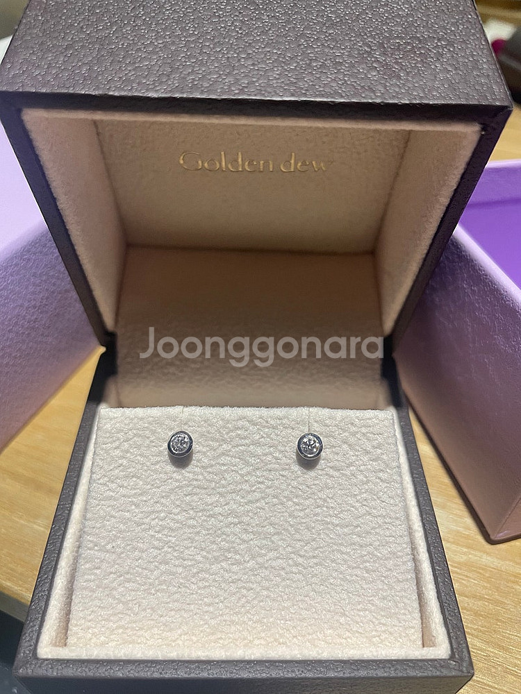 골든듀 퓨러티 8P(0.8부) 다이아 귀걸이--0