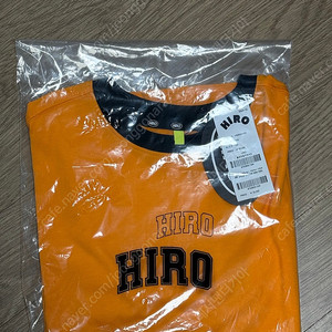 히로 블랭크 링거티셔츠 오렌지 140 새제품 판매합니다