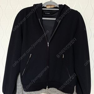 타임옴므 25ss 텍스처드 후드 집업 점퍼 짚업 팝니다. 100 블랙 후디
