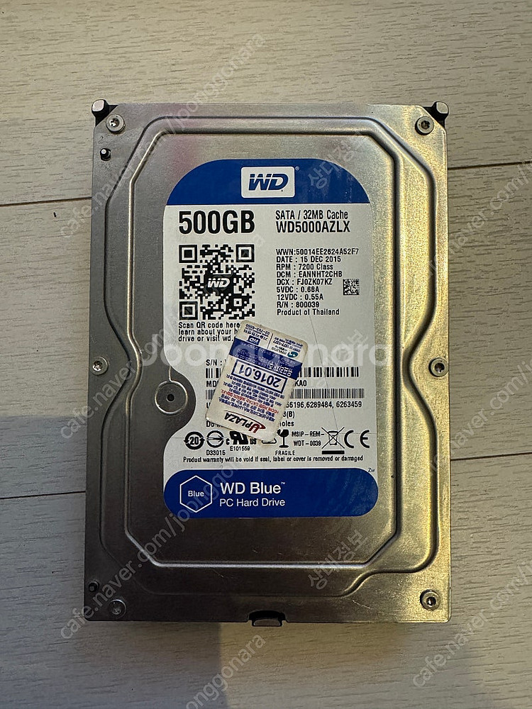 WD HDD(하드디스크) 500gb 판매합니다.--0