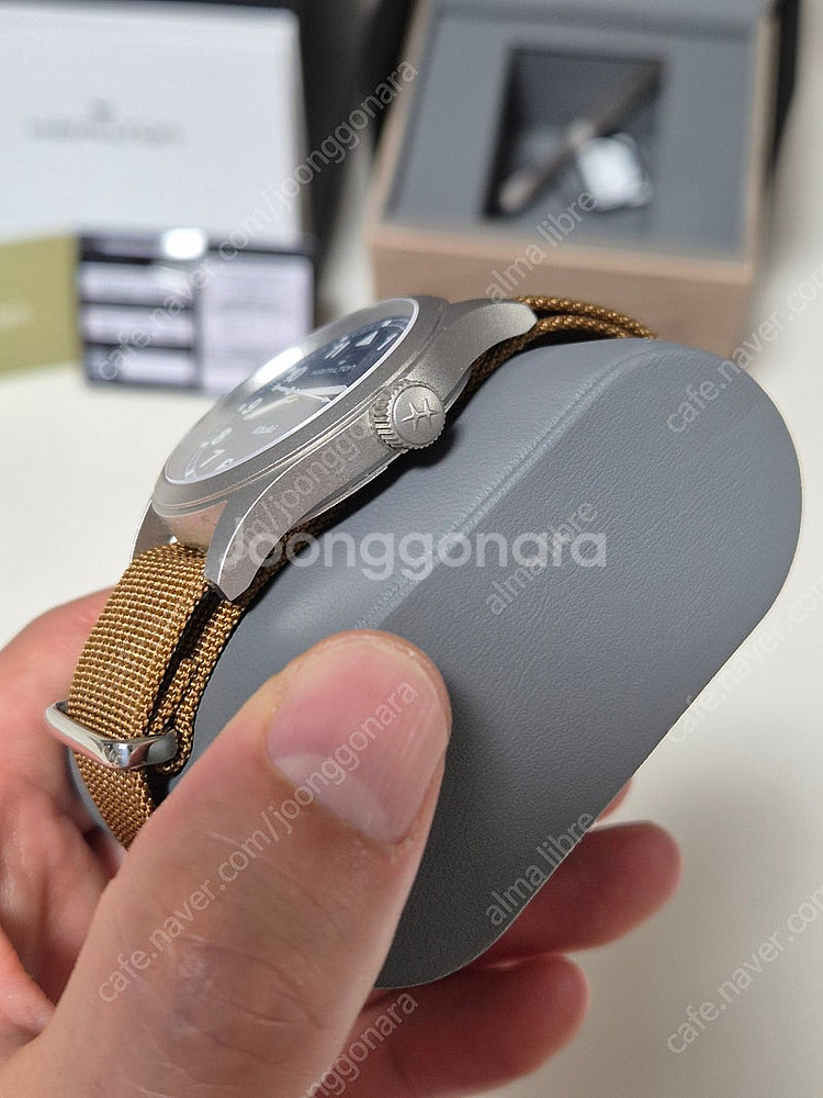 해밀턴 카키필드 쿼츠 38mm 블루 다이얼 H69401...--1