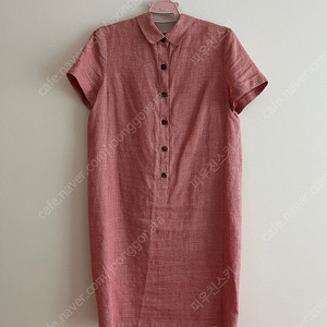 BCBG 체크 린넨 원피스