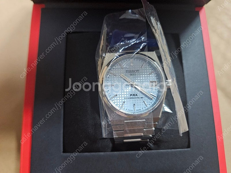 티쏘 PRX 파워매틱 80 40mm 아이스블루 T137...--2