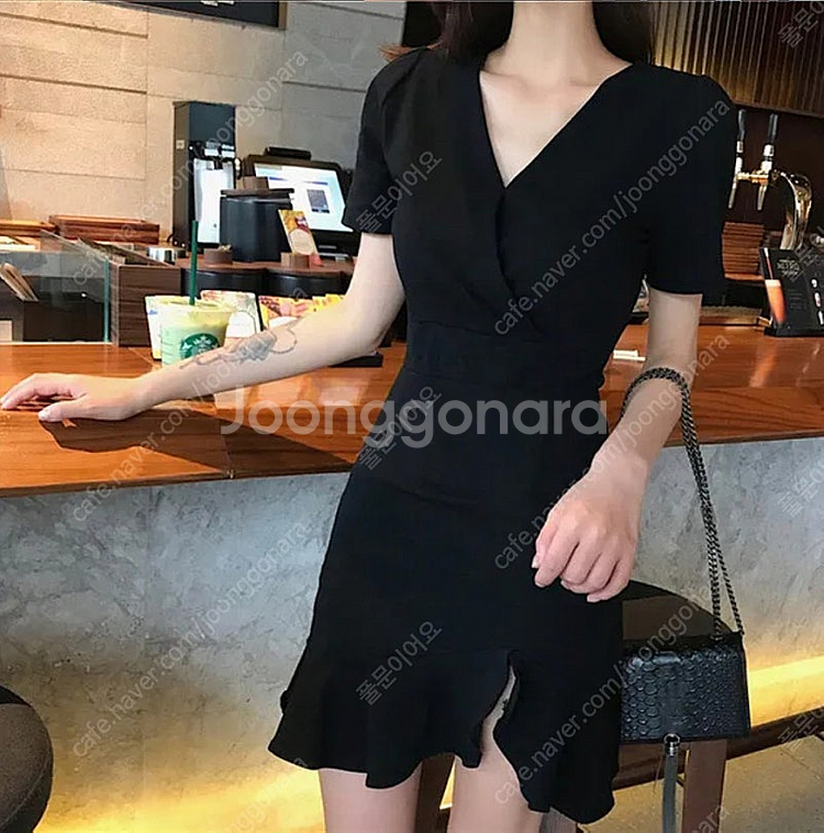 새상품)햅번 스타일 리틀 블랙 드레스--1