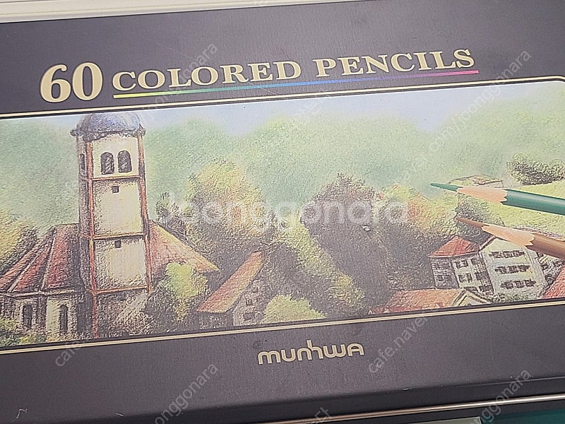 문화 60색 색연필 틴케이스--3