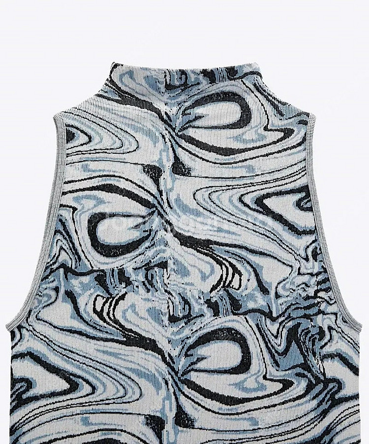 ZARA 자라 자카드 홀터넥 원피스, 자라 원피스, 자...--5