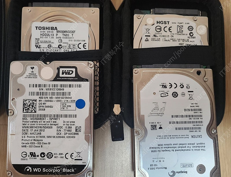 2.5인치 외장하드 1TB 2TB / 2.5인치 HDD 다수 총10개 일괄판매--6