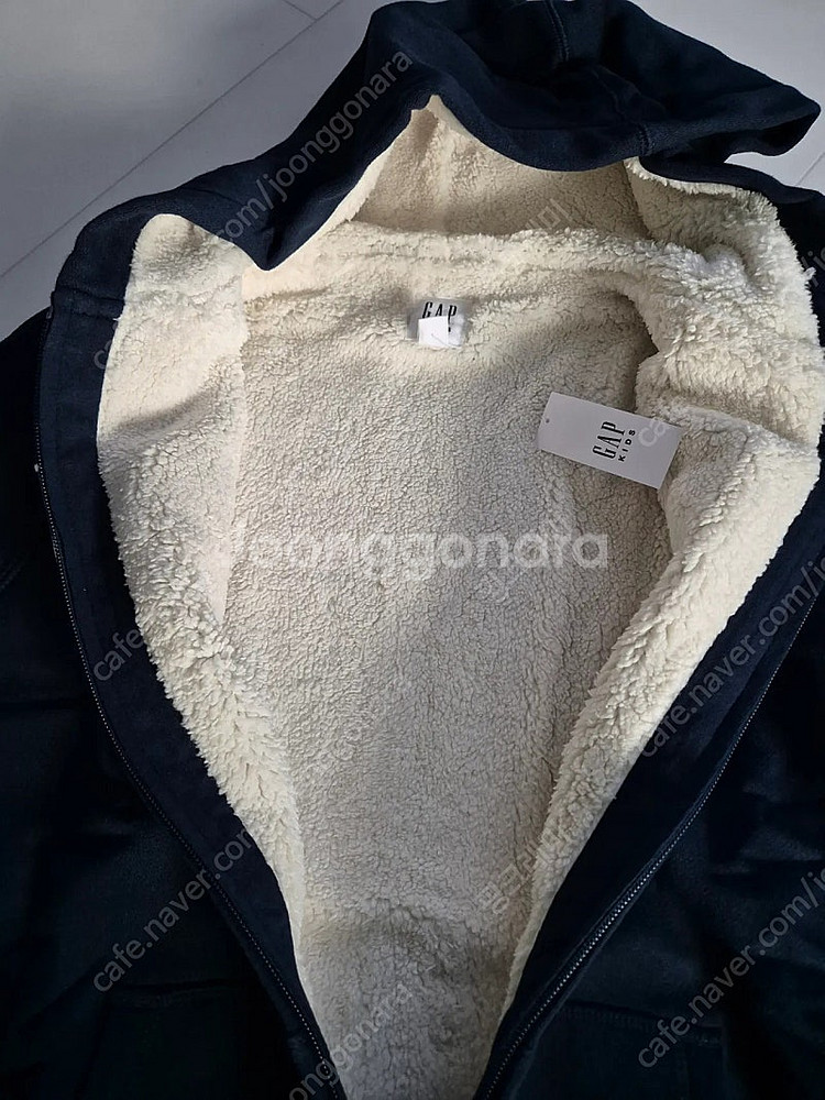 (남아 아동점퍼) 갭키즈 기모후드집업 네이비 새상품 (...--2