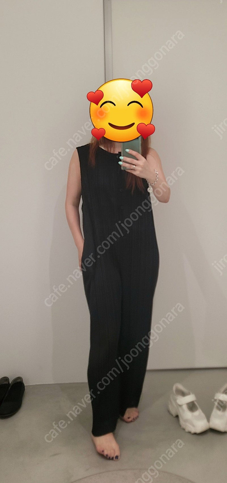 플리츠플리즈 먼슬리컬러-메이 블랙 (실착사진)--1