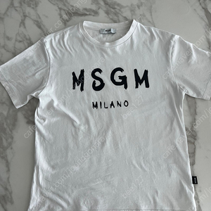 MSGM 12Y 화이트 기본티