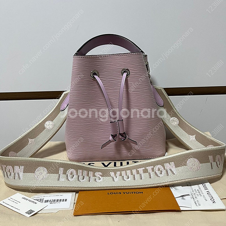 루이비통 네오노에BB 에피 자카드스트랩 기모브퍼플 핑크...--0