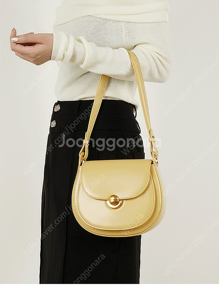 새제품) 천연소가죽 3way 크로스백 & 숄더백 &토트백 옐로우--1