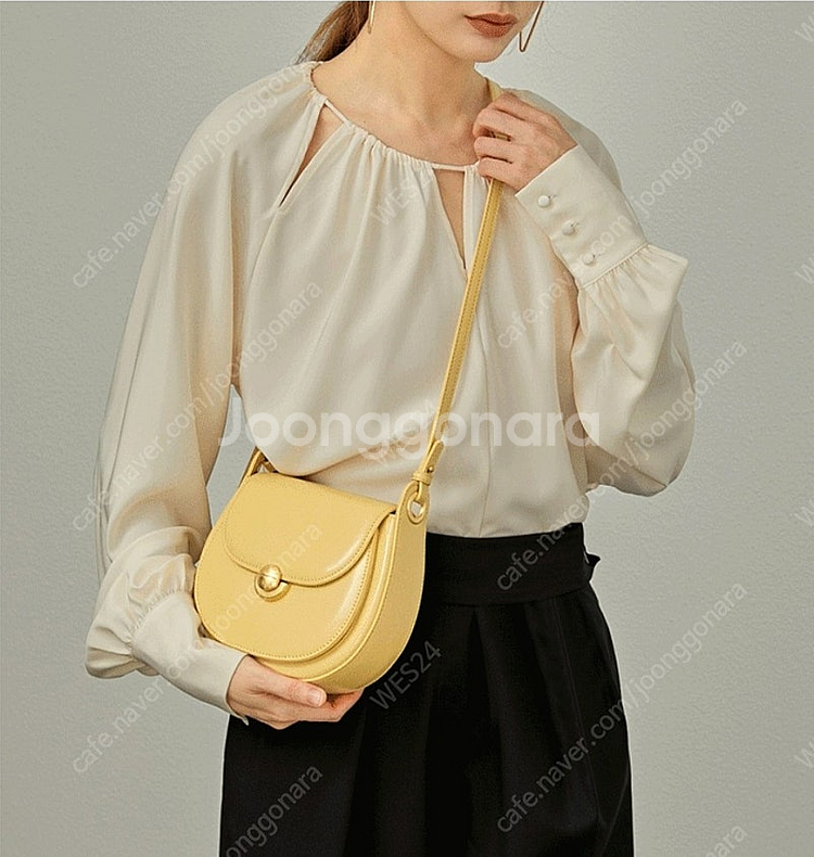 새제품) 천연소가죽 3way 크로스백 & 숄더백 &토트백 옐로우--2