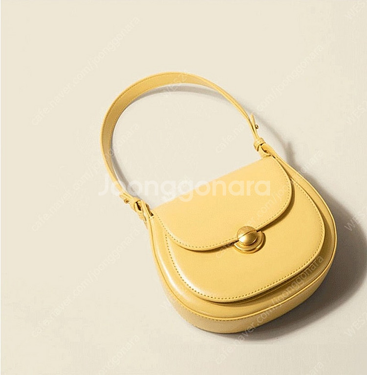 새제품) 천연소가죽 3way 크로스백 & 숄더백 &토트백 옐로우--4