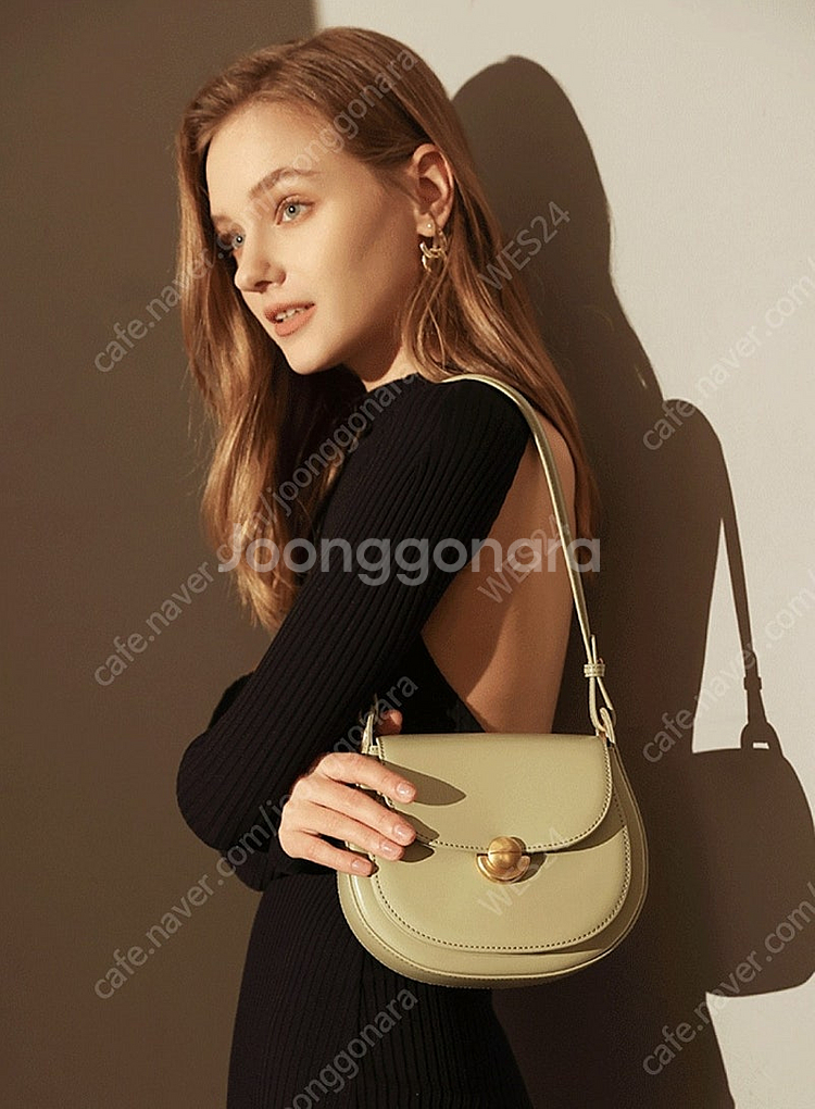 새제품) 천연소가죽 3way 크로스백 & 숄더백 &토트백 옐로우--6