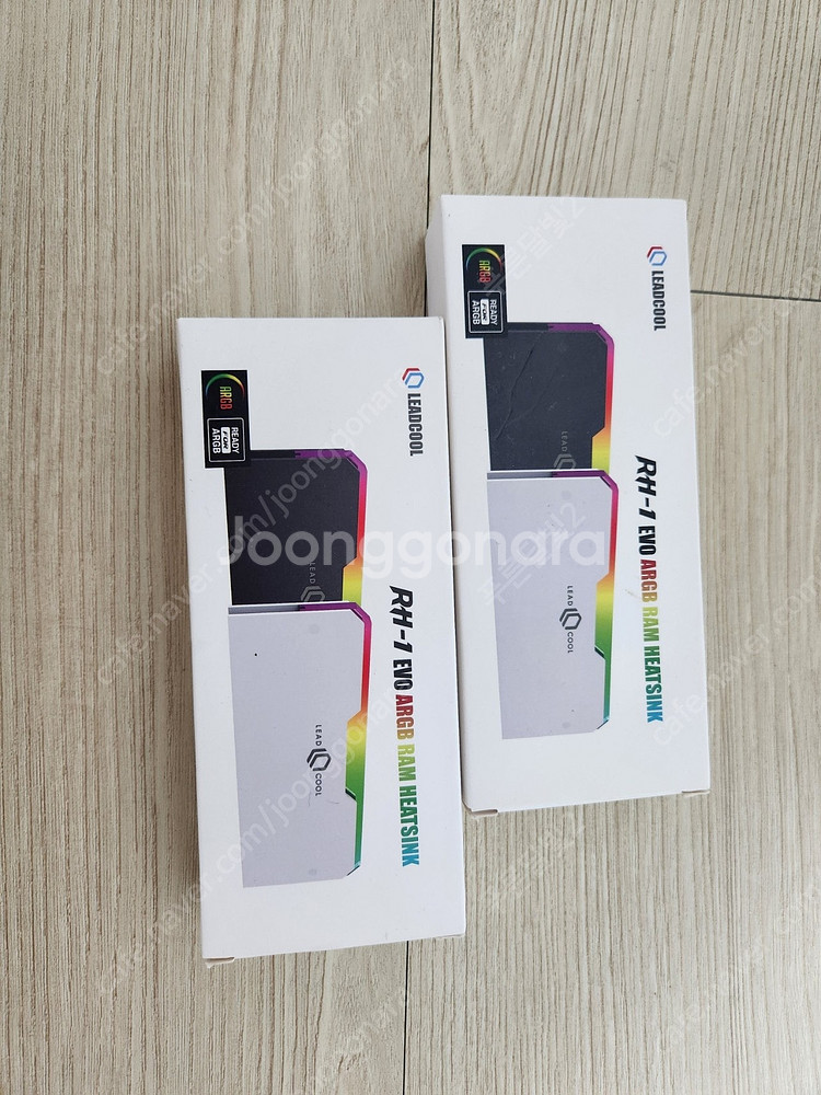 리드쿨 argb led 메모리 방열판 화이트 미사용 새...--1