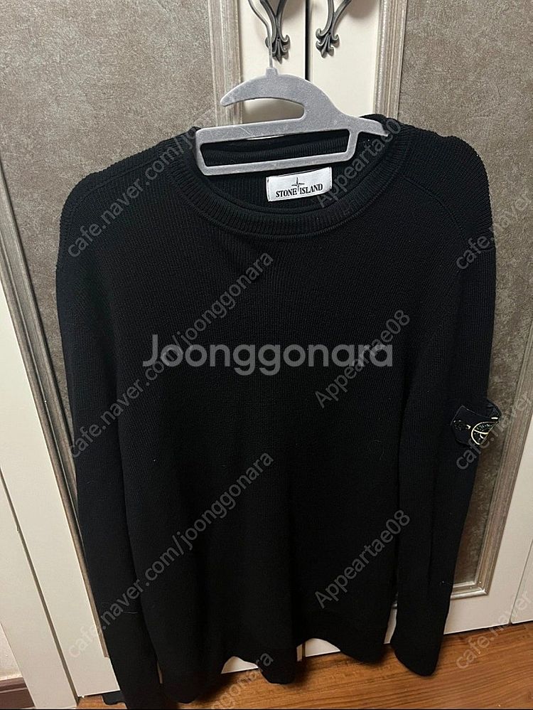스톤아일랜드 21FW 풀 립 퓨어 울 니트 블랙 팝니다--0