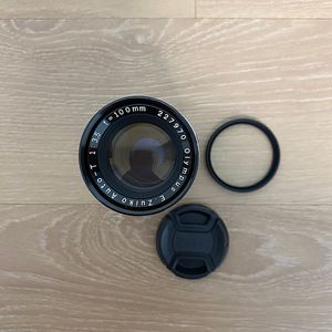 올림푸스 주이코 100mm f3.5 펜f용 렌즈