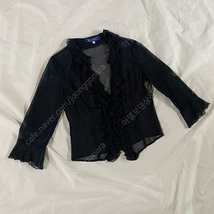 [40] M'S GRACY 일본 빈티지 러플 프릴 시스루 가디건 자켓