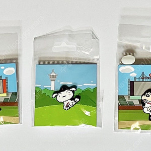 롯데 자이언츠 짱구 흰둥이 뱃지 3개 일괄 판매