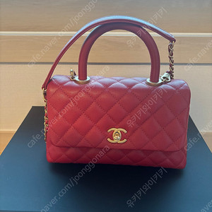 샤넬 코코핸들 레드 금장 (구스몰)