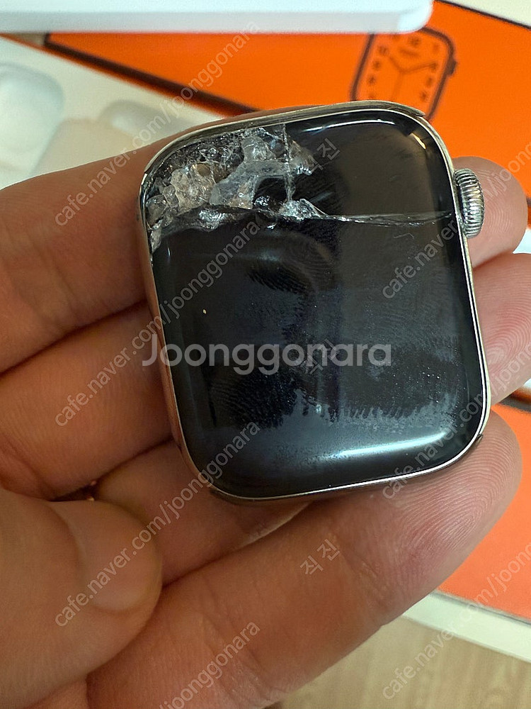 애플워치7 에르메스 41mm 파손품--2